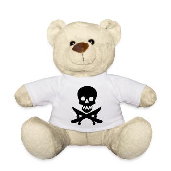 Skateboard - Teddy Bear - white - Front