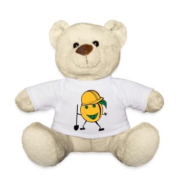 Orangen Bauarbeiter - Teddy - Weiß - Vorne