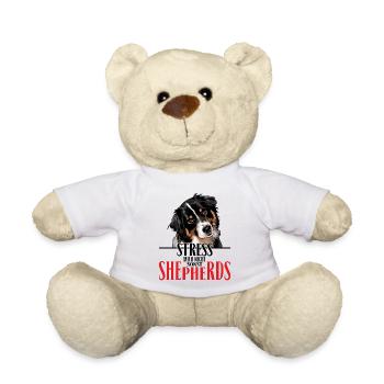 AUSTRALIAN SHEPHERD Stress mich nicht - Teddy - Weiß - Vorne
