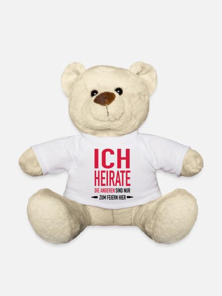 ich Heirate x1 - Teddy - Weiß