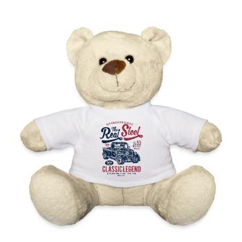 OLDTIMER PICKUP - Vintage Retro Truck Shirt Design - Teddy Bear - white - Front