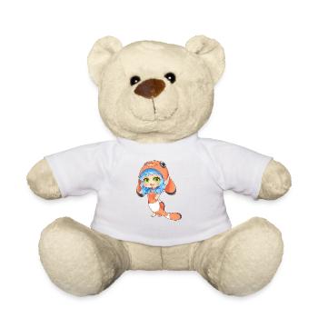 MOSBIES cadeau de signe astrologique poisson horoscope - Nounours - blanc - Devant
