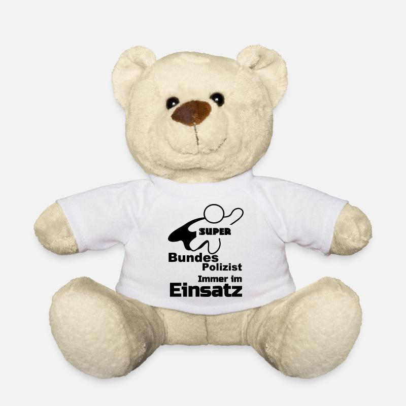 Super Bundespolizist Polizei, Sprüche, Geschenk - Teddy - Weiß