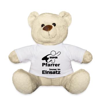 Super Pfarrer Geschenk - Teddy - Weiß - Vorne