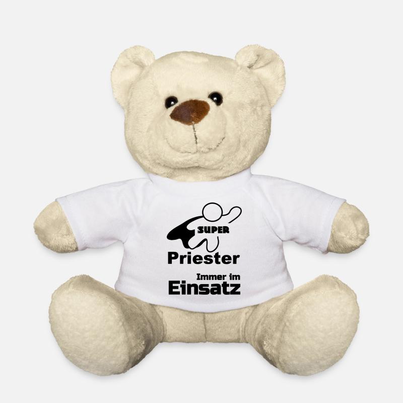 Super Priester Geschenk - Teddy - Weiß