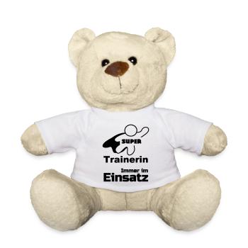 Super Trainerin, Sport, Verein, Geschenk - Teddy - Weiß - Vorne