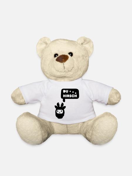 du hirsch - Teddy - Weiß