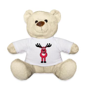 Caractère cerf Rudolph 3c drôle de bande dessinée - Nounours - blanc - Devant