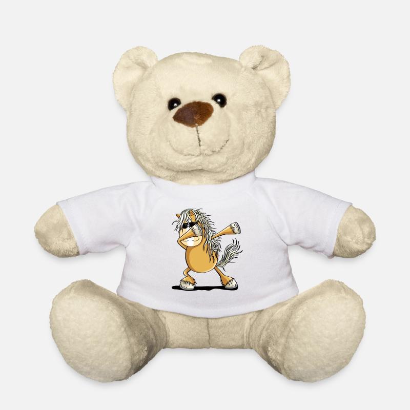 Cooles Dab Dance Pferd Dabbing Pony Comic - Teddy - Weiß