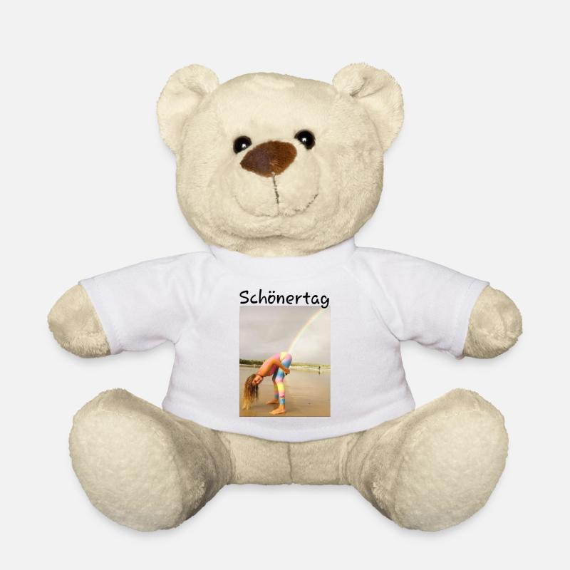 Regenbogen - Teddy - Weiß