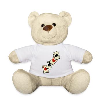 vintage poker cards - Teddy Bear - white - Front