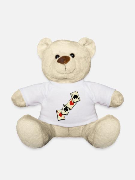 vintage poker cards - Nounours - blanc