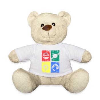 Planet universe sun earth color - Teddy Bear - white - Front