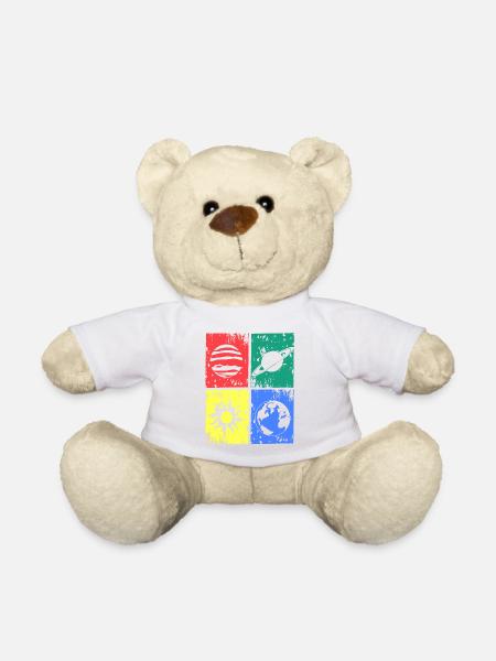 Planet universe sun earth color - Teddy Bear - white