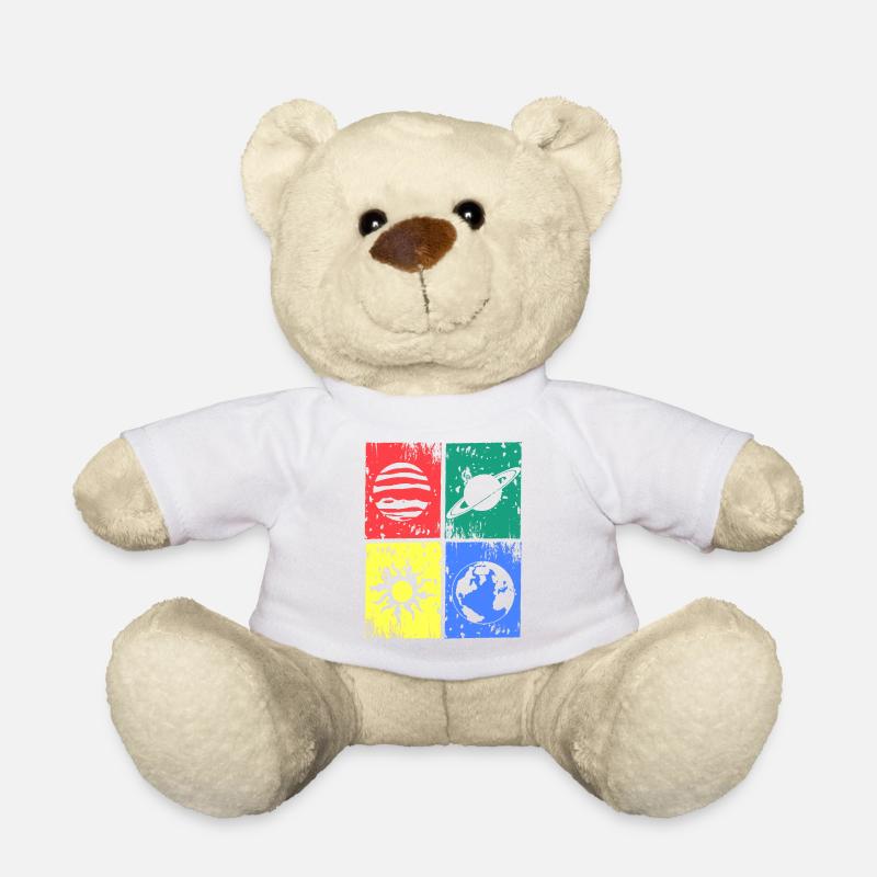 Univers planète soleil couleur de la terre - Nounours - blanc