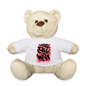make art not war graffiti sprayer geschenk - Teddy - Weiß - Vorne