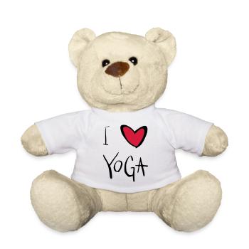 i love yoga herz - Teddy - Weiß - Vorne