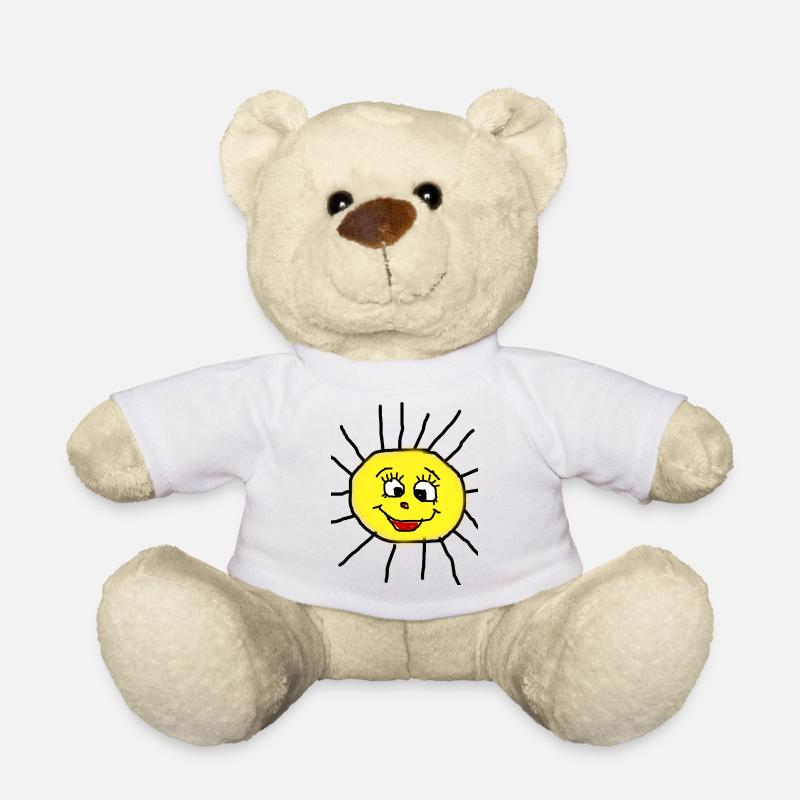 Lustige Sonne - Teddy - Weiß