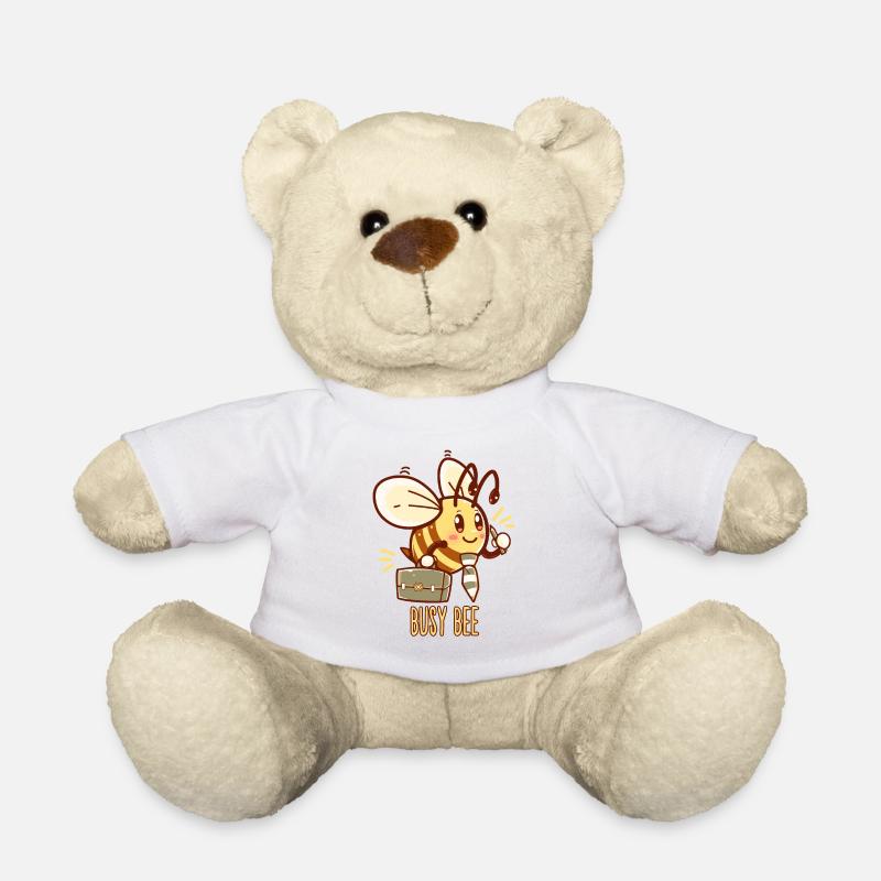 Bee occupé - Bee Busy - Nounours - blanc