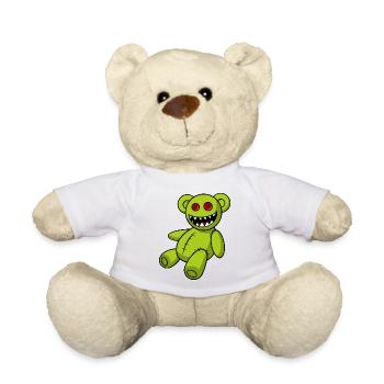Zombie Teddy - Monster Halloween Bär Liebhaber Fan - Teddy - Weiß - Vorne