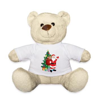 Noël Noël Père Noël Père Noël - Nounours - blanc - Devant
