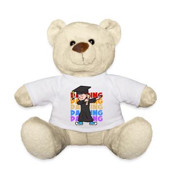 Retro Vintage Dabbing Dab Graduation Diploma Student - Teddy Bear - white - Front