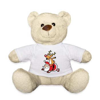 Noël drôle père Noël Noël - Nounours - blanc - Devant