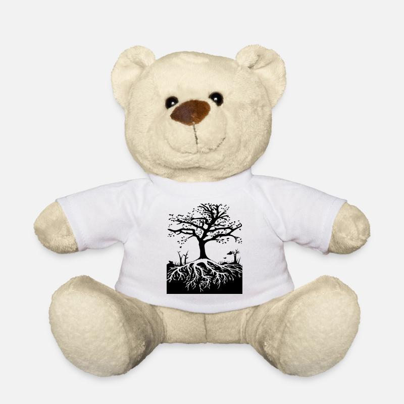 Tree of Life Lucky tree, hope - Teddy Bear - white