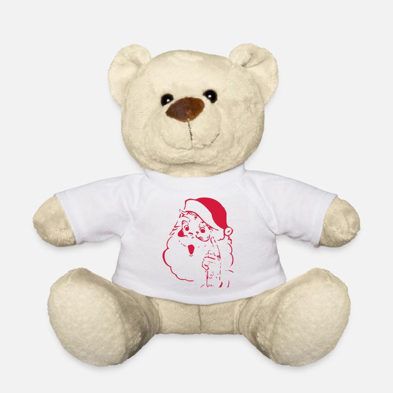 Weihnachtsmann - Teddy - Weiß