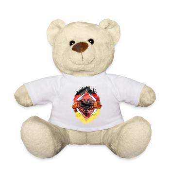 Deutsch-Albanischer Doppelbürger albaner Herz - Teddy - Weiß - Vorne