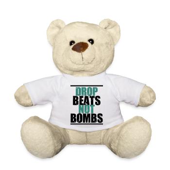 Drop bat pas bombes party motif cadeau de fête - Nounours - blanc - Devant