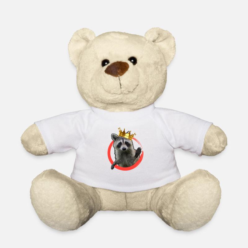 raton laveur roi - Nounours - blanc