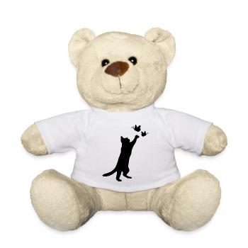 cat kitten playing cat cute cat baby cat - Teddy Bear - white - Front