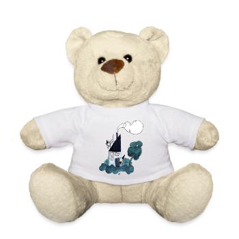 Haexenhaus mit Katze - Teddy - Weiß - Vorne