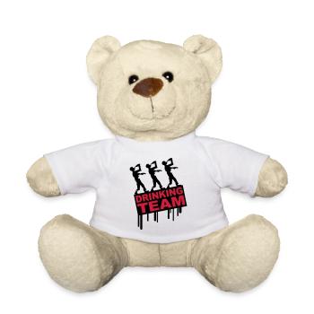 Drunken Party Zombies Drinking Team - Teddy Bear - white - Front