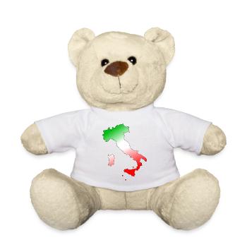 Italien Landkarte italienische Flagge - Teddy - Weiß - Vorne