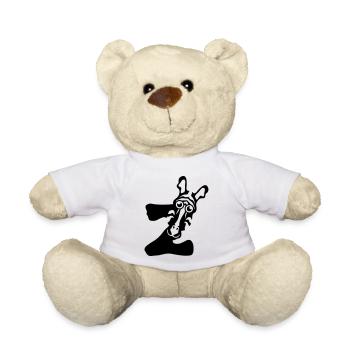 zebre lettre z animaux - Nounours - blanc - Devant