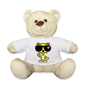 Cooler Lustiger Tiger - Teddy - Weiß - Vorne