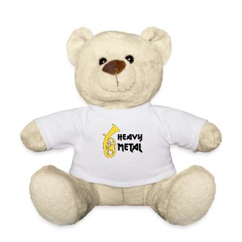 Drôle de design de ténor, heavy metal, musique de soufflage - Nounours - blanc - Devant