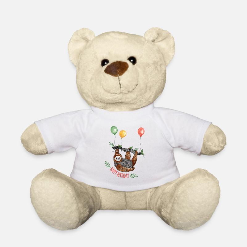 Happy Birthday Faultier - Teddy - Weiß
