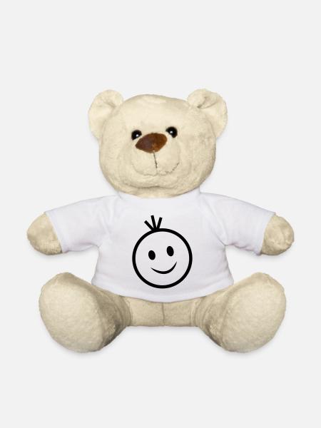 happy face - Teddy Bear - white
