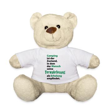 Camping Verwahrlosung Zuhause Zelten Urlaub Ferien - Teddy - Weiß - Vorne