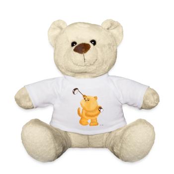 Golf Cat Sport Funny kid jeu Fun Gift - Nounours - blanc - Devant