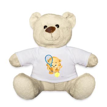 Balle de sport balle drôle cadeau mignonne chat enfant - Nounours - blanc - Devant