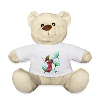 Pflanze Fleisch fressen lustig Kinder Geschenk - Teddy - Weiß - Vorne