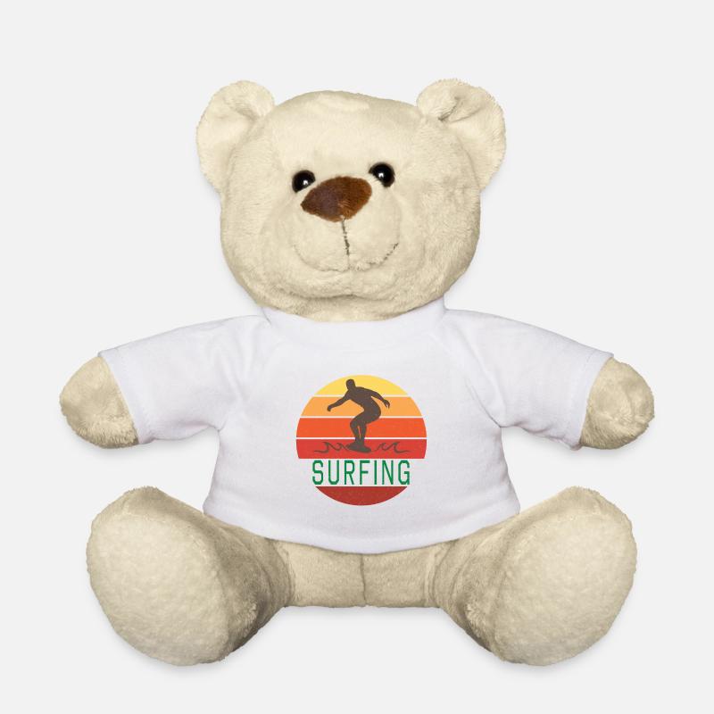 Surfen Surfer Surf Retro Vintage - Teddy - Weiß