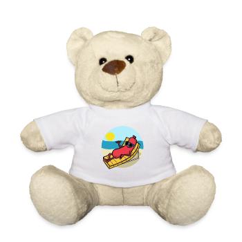 Saucisse en vacances Saucisse en vacances - Nounours - blanc - Devant