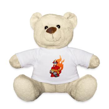 Pompier pompier - Nounours - blanc - Devant