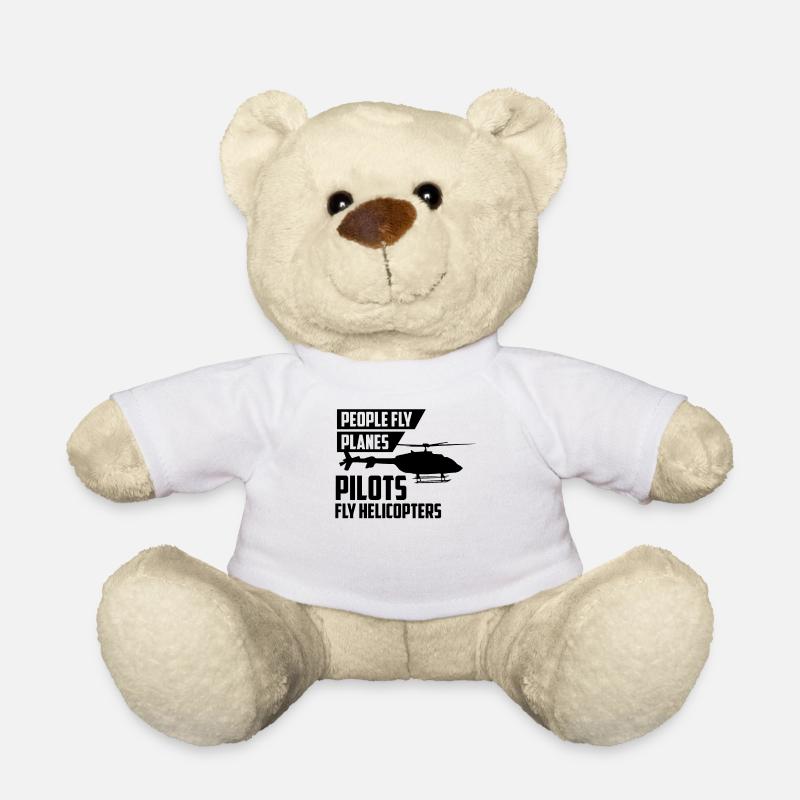 Pilote d'hélicoptère - Nounours - blanc
