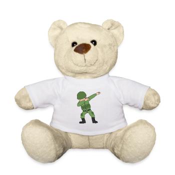 Tamponner soldat avec casque et uniforme - Nounours - blanc - Devant